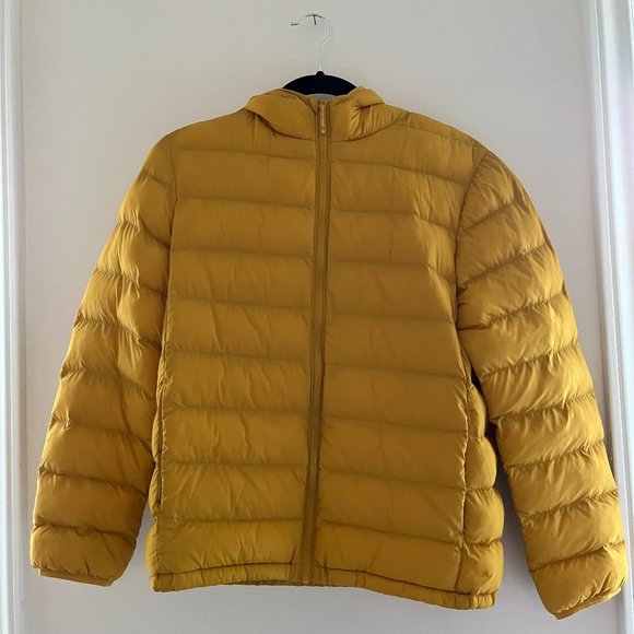 Uniqlo Kids Mustard Yellow Puffer Jacket - Picture 1 of 4